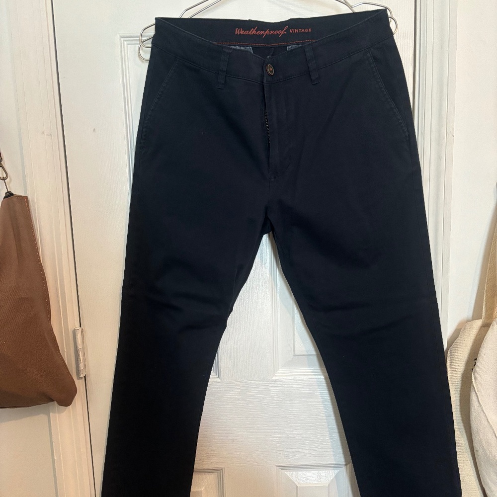 Weatherproof Vintage Navy Chinos 30x30